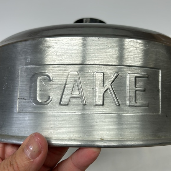 Mid Century Modern KROMEX brushed aluminum CAKE dome - Picture 3 of 6